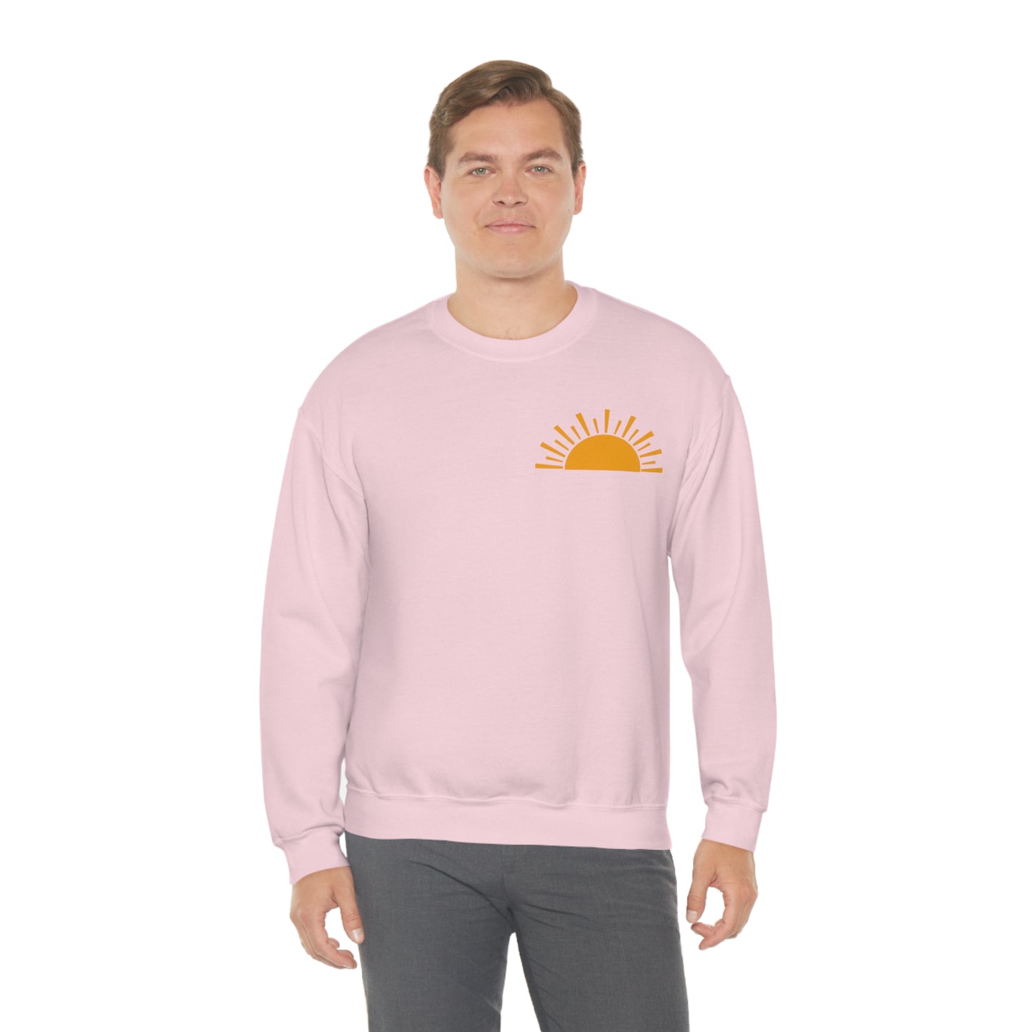 "Sunshine on My Mind" (Front & Back Design) - Unisex Heavy Blend™ Crewneck Sweatshirt