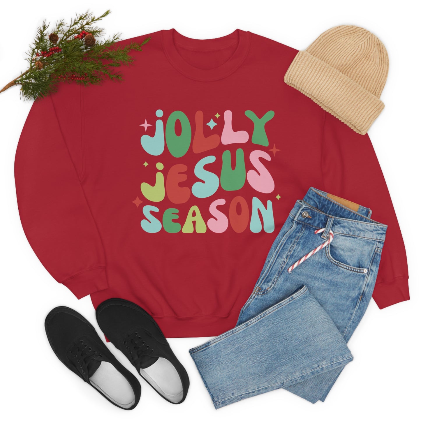 Jolly Jesus Season Heavyweight Crewneck Sweatshirt