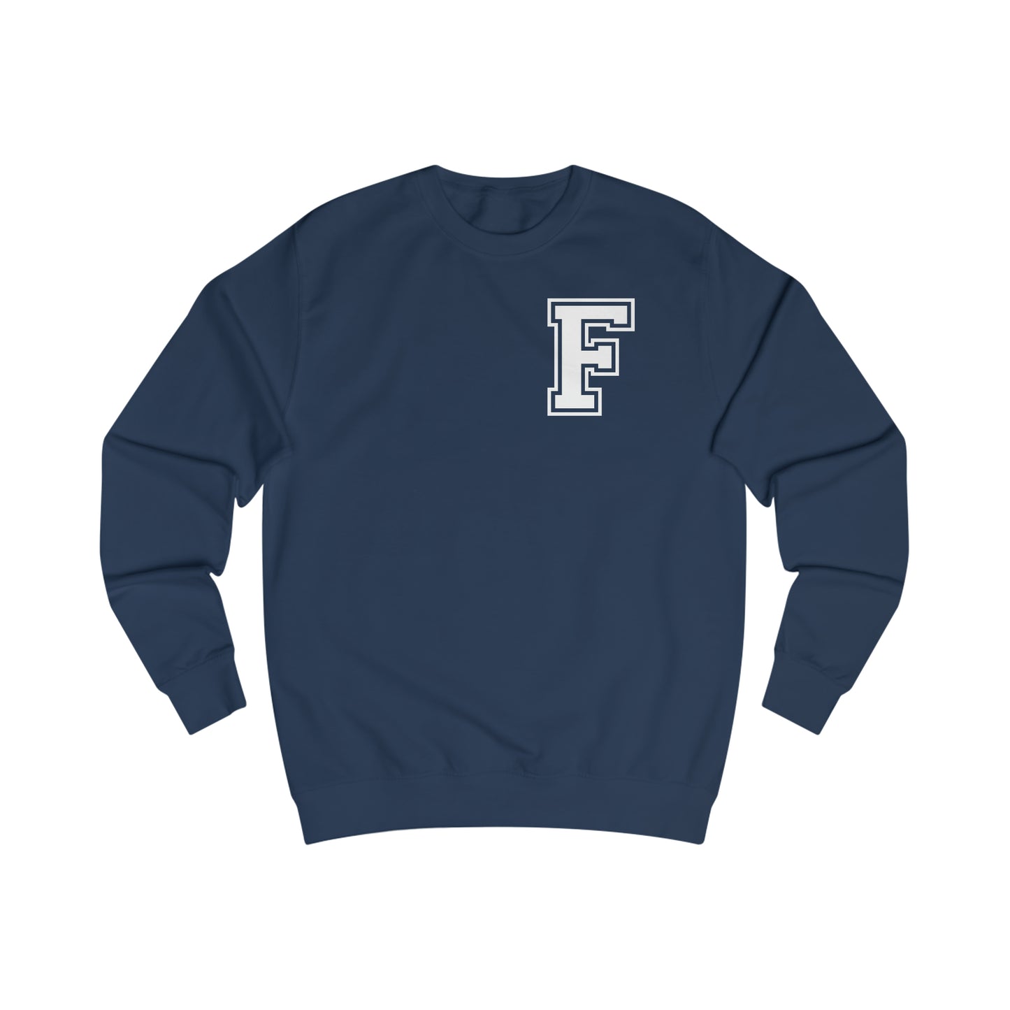 Front and Back Design - Varsity F Vertical Freeburg Midgets Logo Unisex Heavy Blend™ Crewneck Sweatshirt