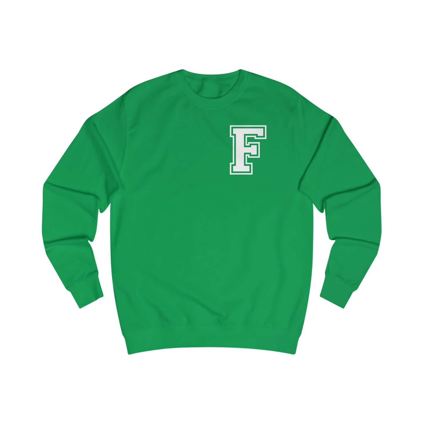 Front and Back Design - Varsity F Vertical Freeburg Midgets Logo Unisex Heavy Blend™ Crewneck Sweatshirt