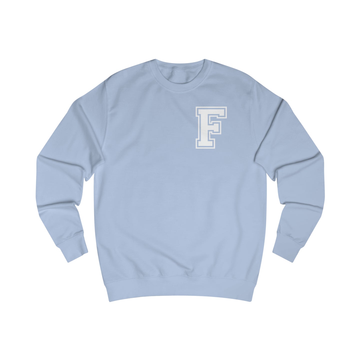 Front and Back Design - Varsity F Vertical Freeburg Midgets Logo Unisex Heavy Blend™ Crewneck Sweatshirt