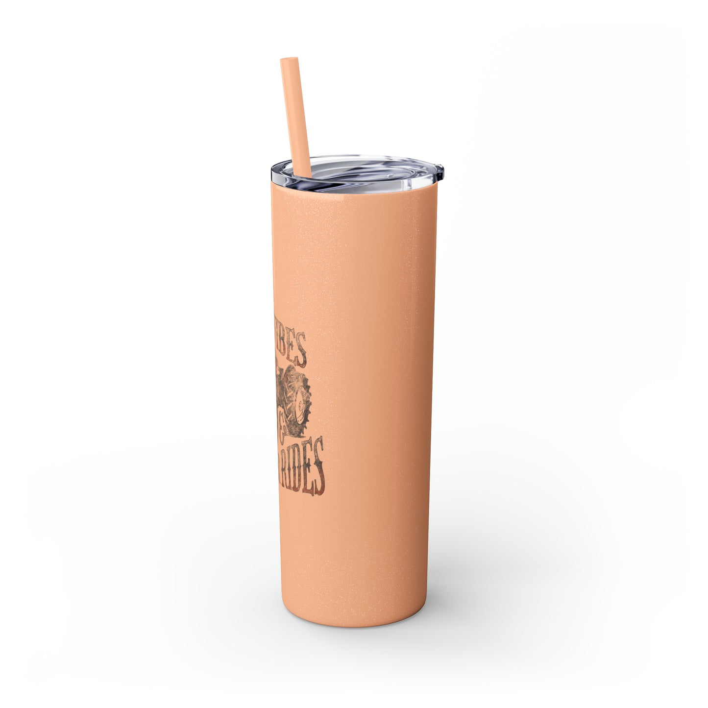 Country Cow Print  Skinny Tumbler with Straw, 20oz