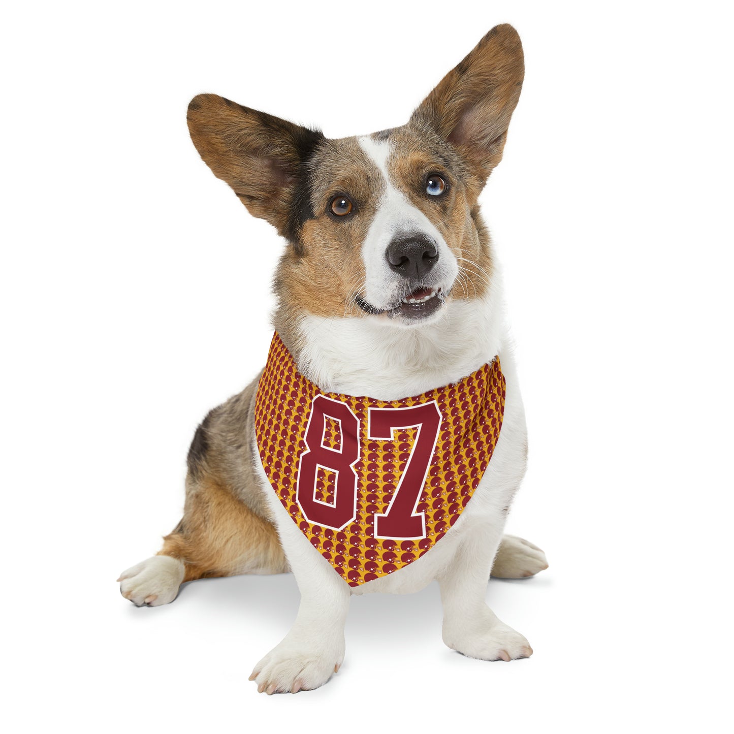 Football Helmet Pattern 87 Swift and Kelce Pet Bandana Collar