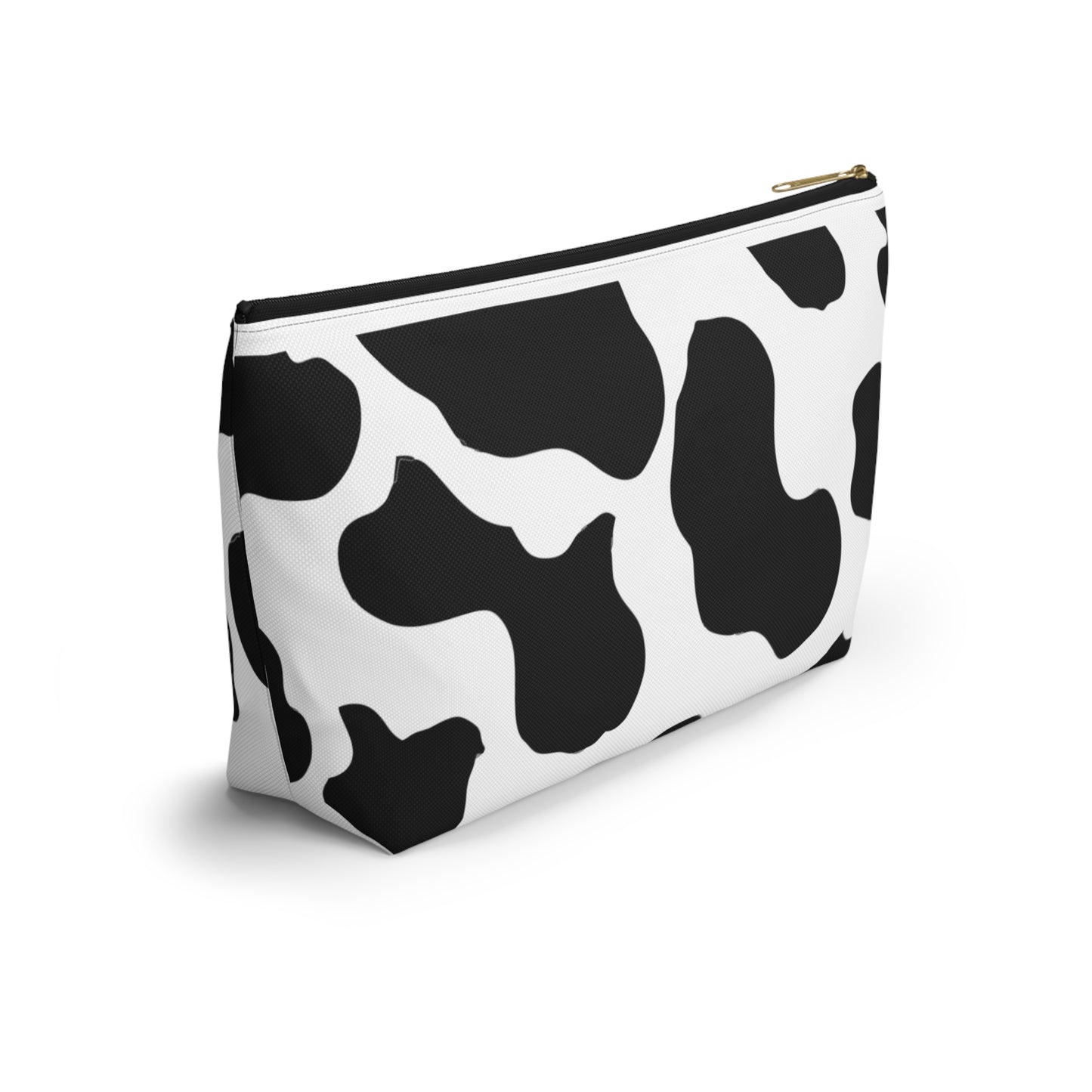 Country Black and White Cow Print Design Accessory Pouch w T-bottom