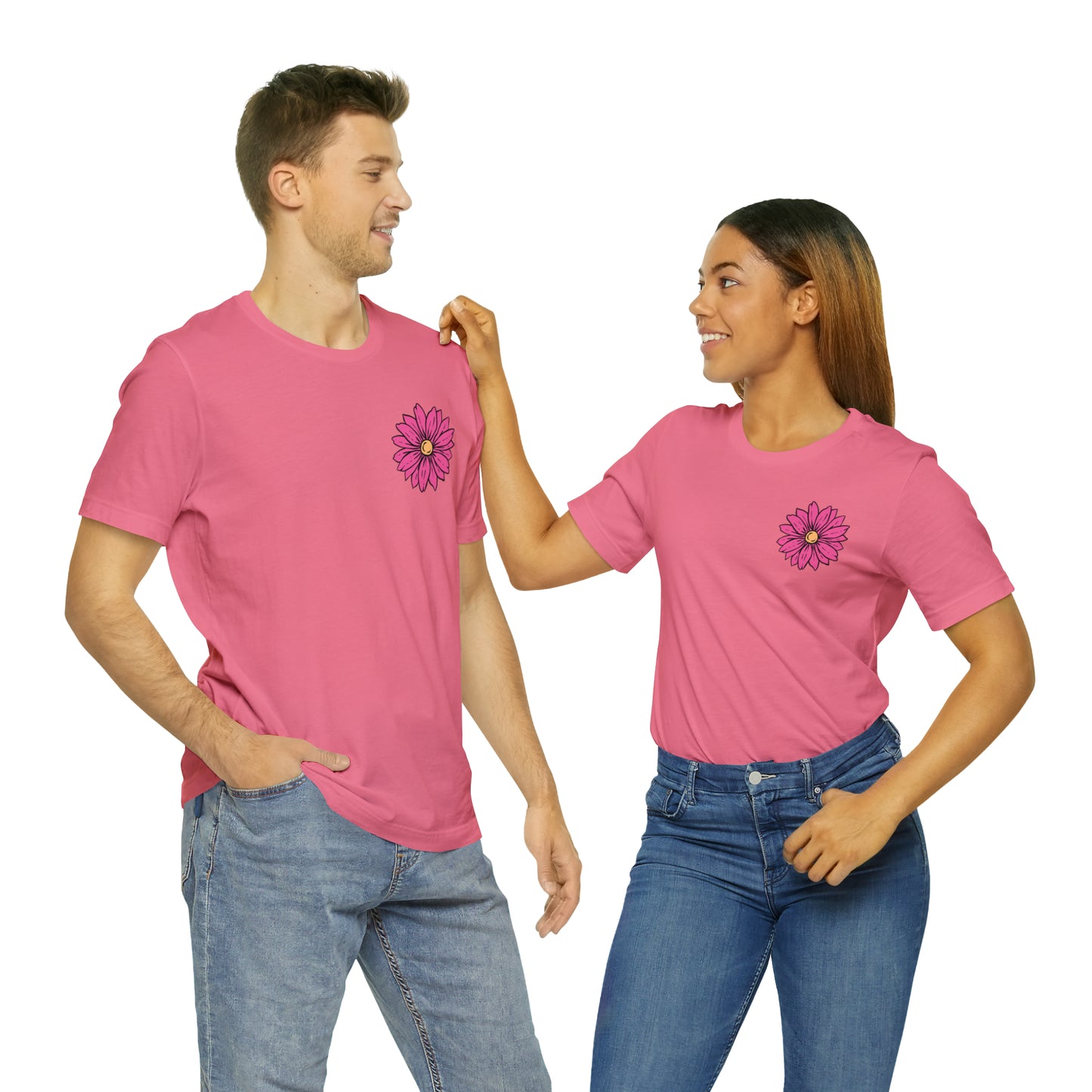 TWO SIDED Positive Energy T-Shirt (Flower on Front - Positive Energy on Back) Christian T-Shirt