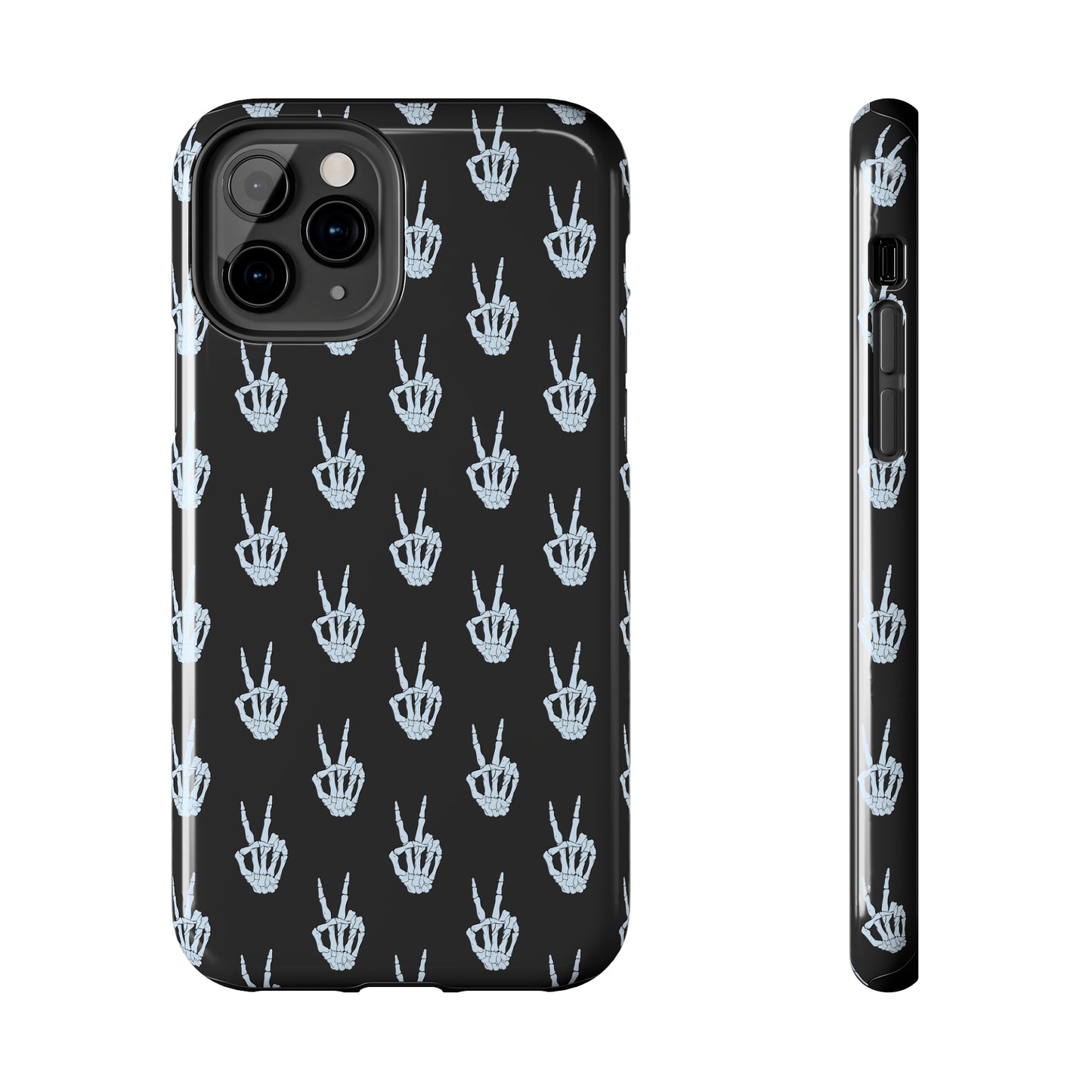 Skeleton Hand Peace Sign Tough Phone Cases