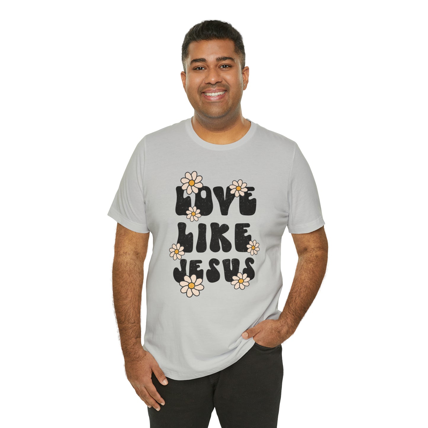 Distressed Daisy Love Like Jesus T-Shirt