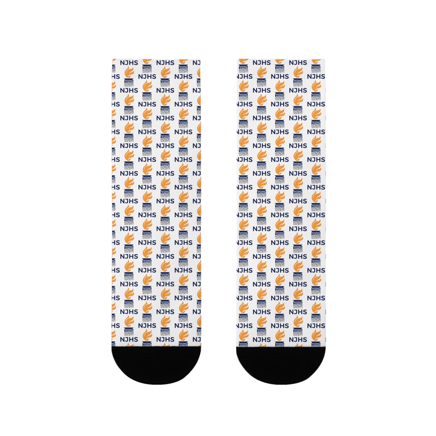 NJHS Torch LogoSublimation Crew Socks (EU) - White