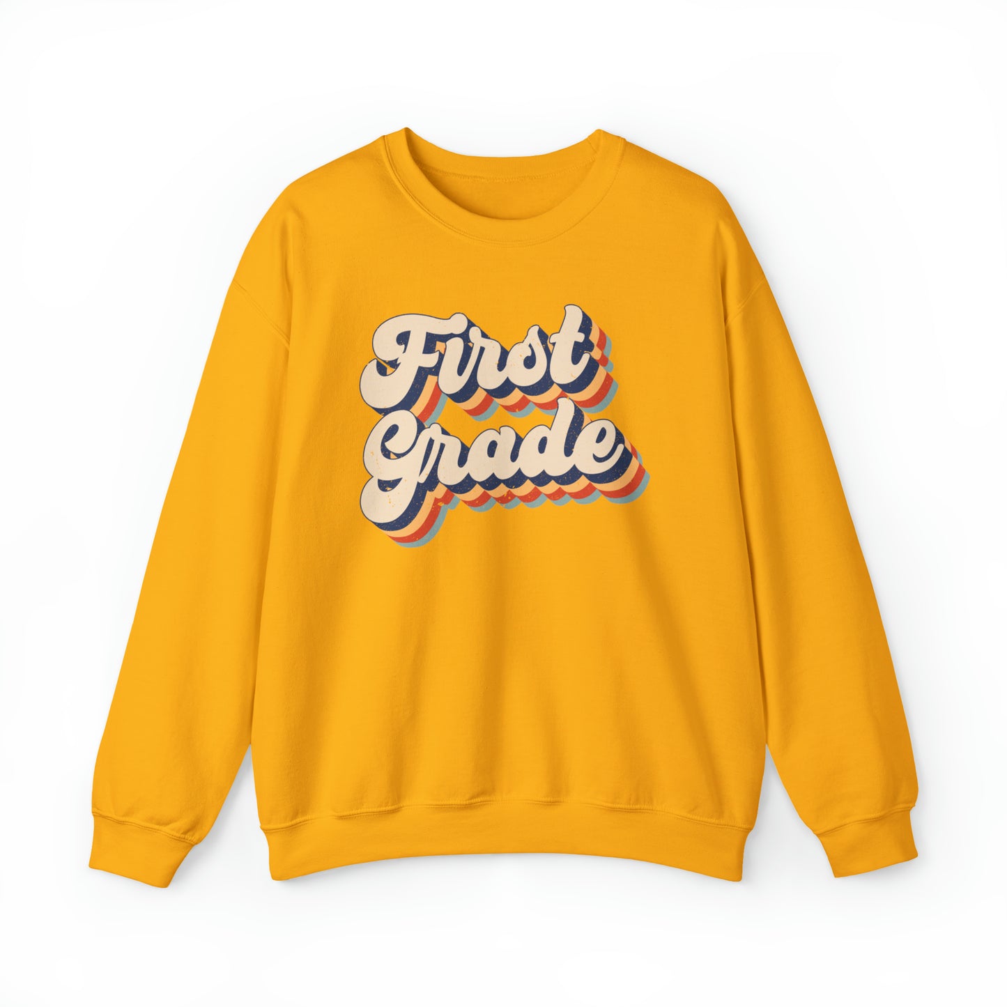 Retro 1st Grade Unisex Heavy Blend™ Crewneck Sweatshirt