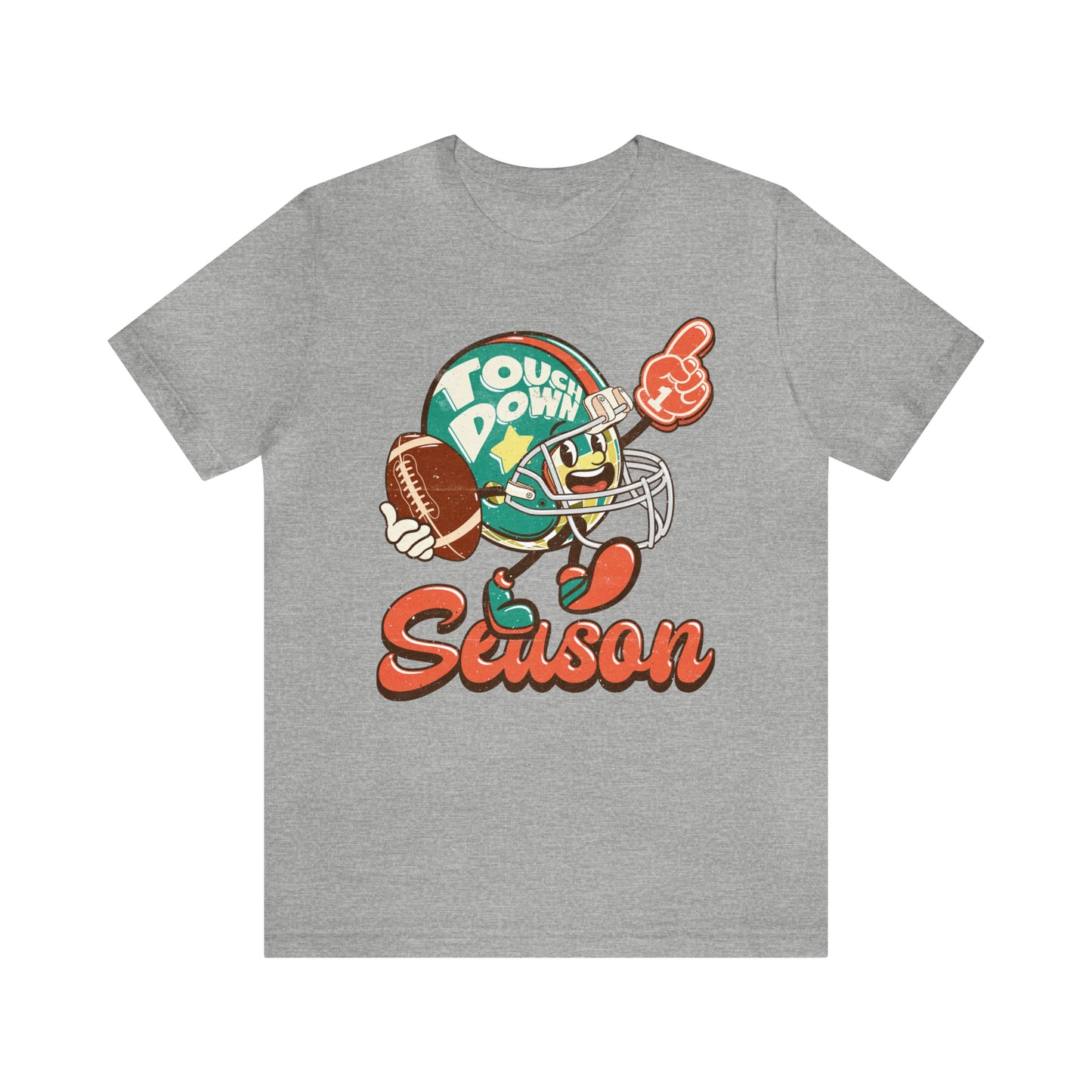 Football Season Football Helmet Character Holding Football T-Shirt