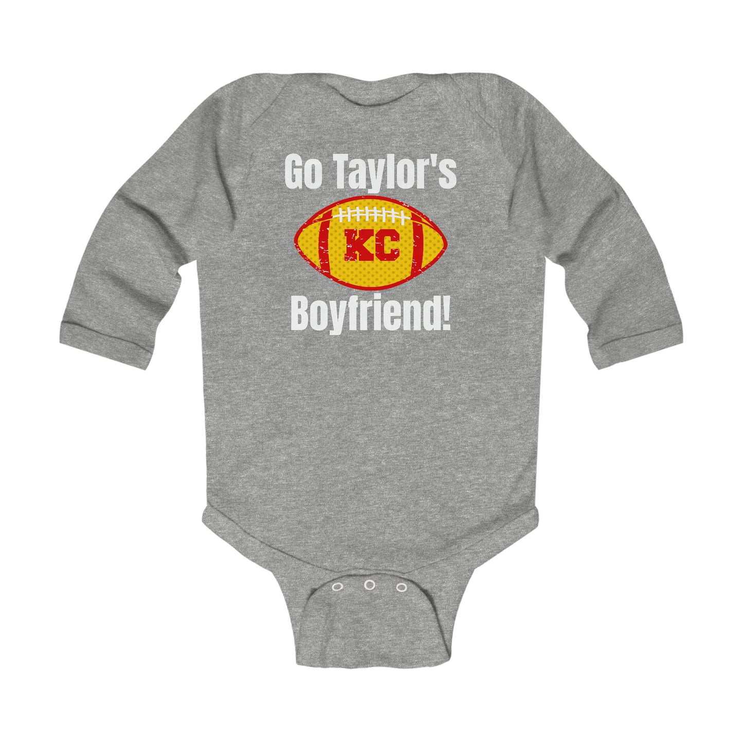 Go Taylor's Boyfriend Swift and Kelce Football Infant Long Sleeve Bodysuit