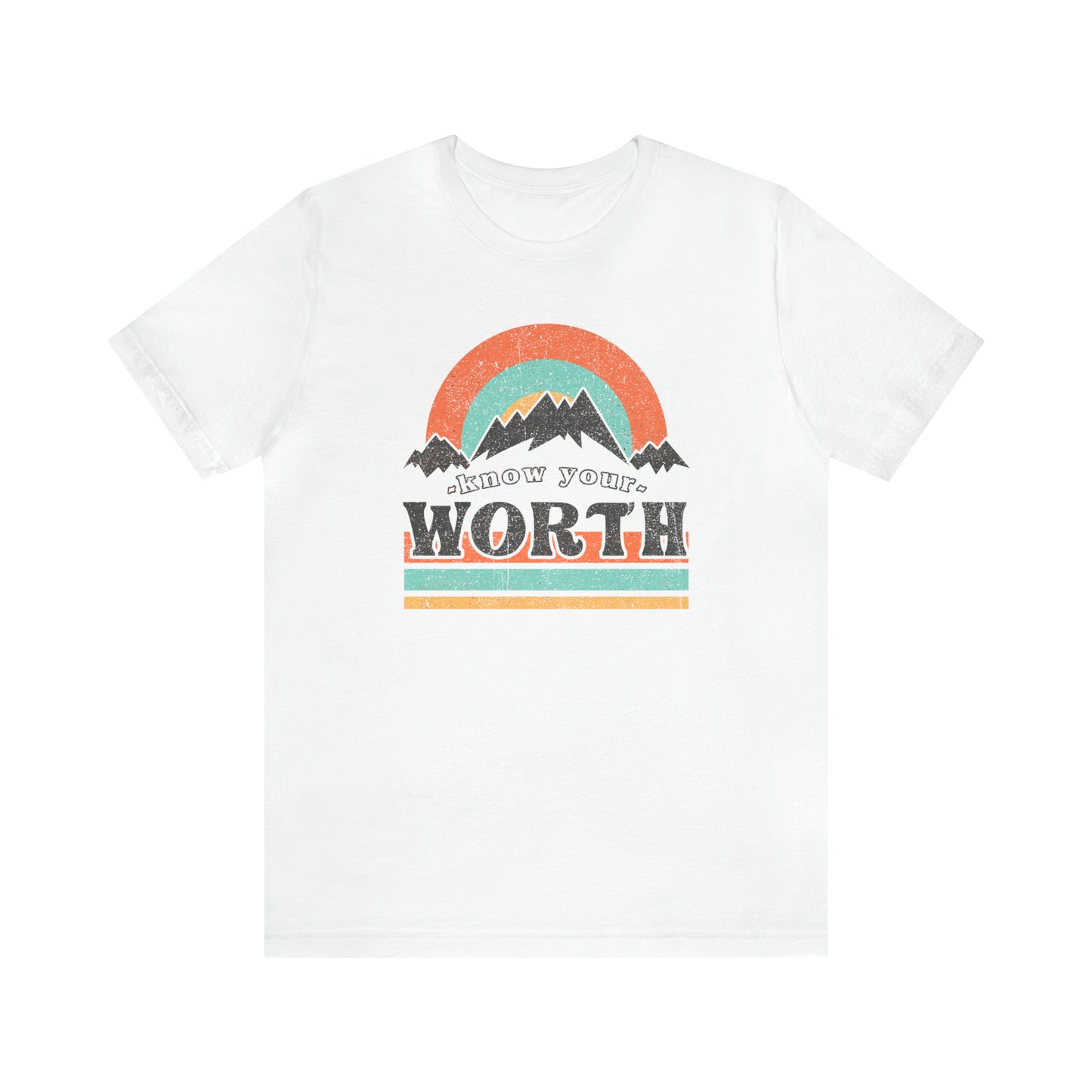 "Know Your Worth" Unisex Jersey Short Sleeve Tee