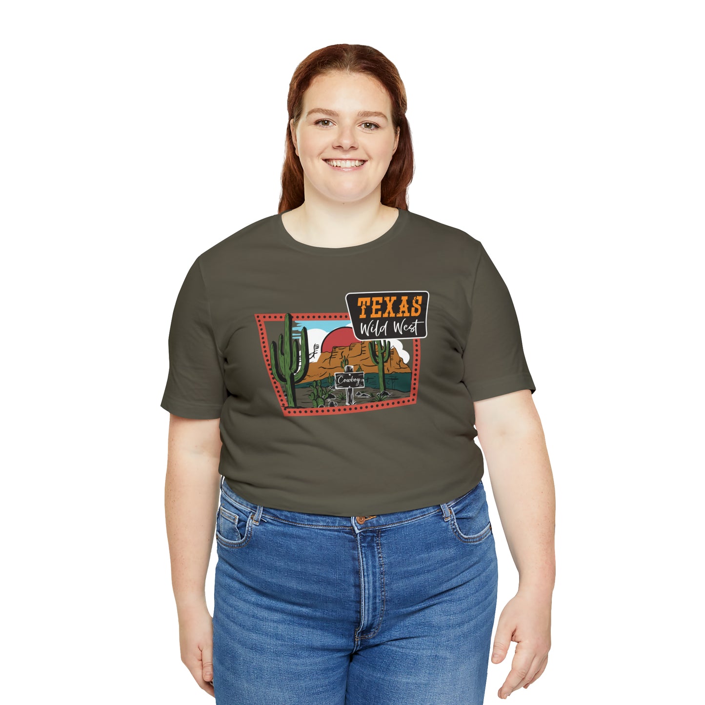 Texas Wild West Unisex Jersey Short Sleeve Tees