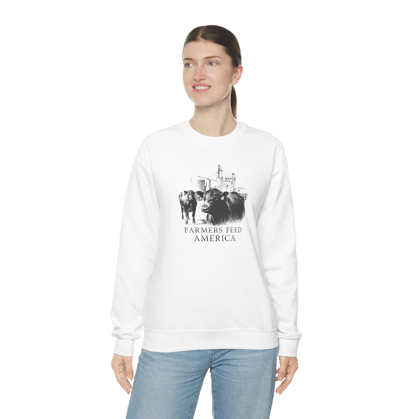 "Farmers Feed America" - Unisex Heavy Blend™ Crewneck Sweatshirt