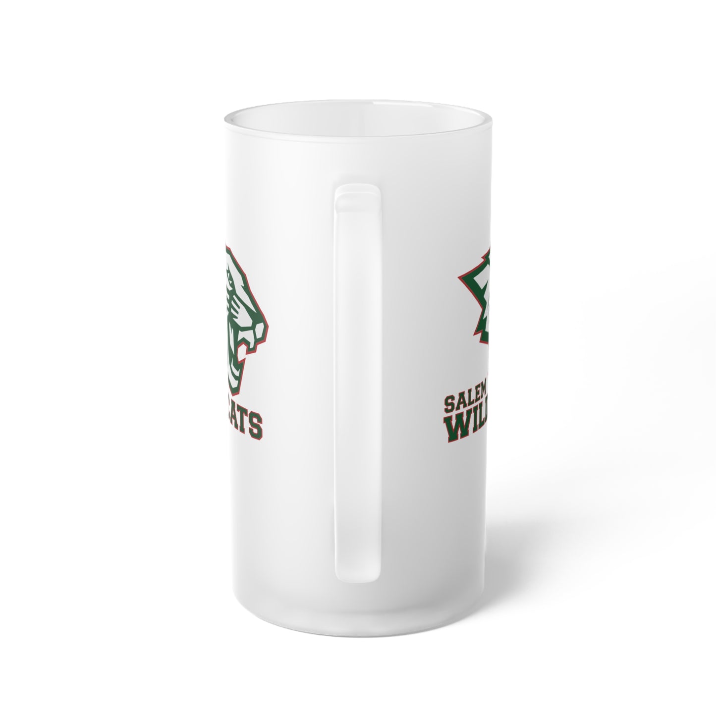 Salem Wildcats Modern Logo Frosted Glass Beer Mug