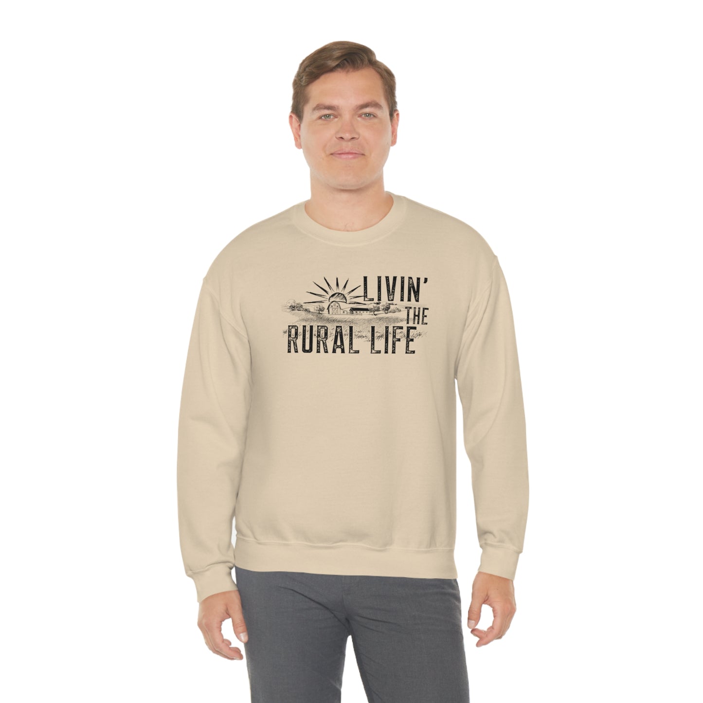 "Livin' the Rural Life" - Unisex Heavy Blend™ Crewneck Sweatshirt