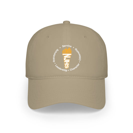 NJHS Torch Circular Character Citizenship Leadership Service Scholarship Low Profile Baseball Cap