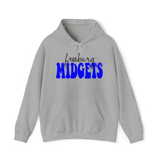 Freeburg Midgets Cursive Bubble Logo Hooded Sweatshirt