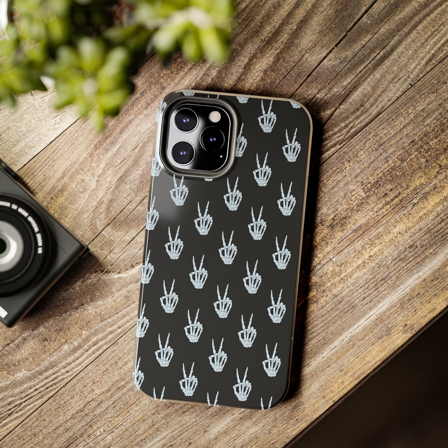 Skeleton Hand Peace Sign Tough Phone Cases