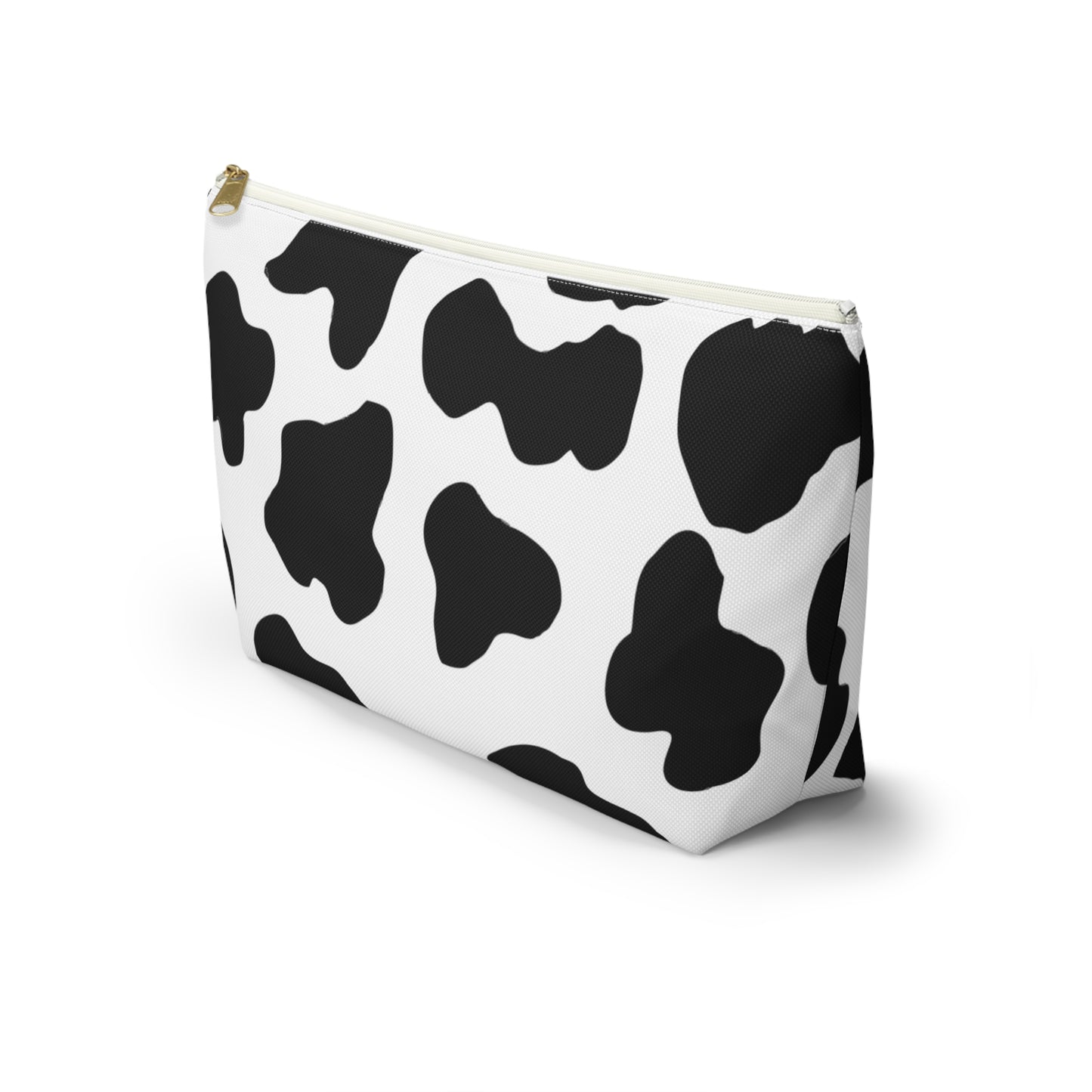 Country Black and White Cow Print Design Accessory Pouch w T-bottom