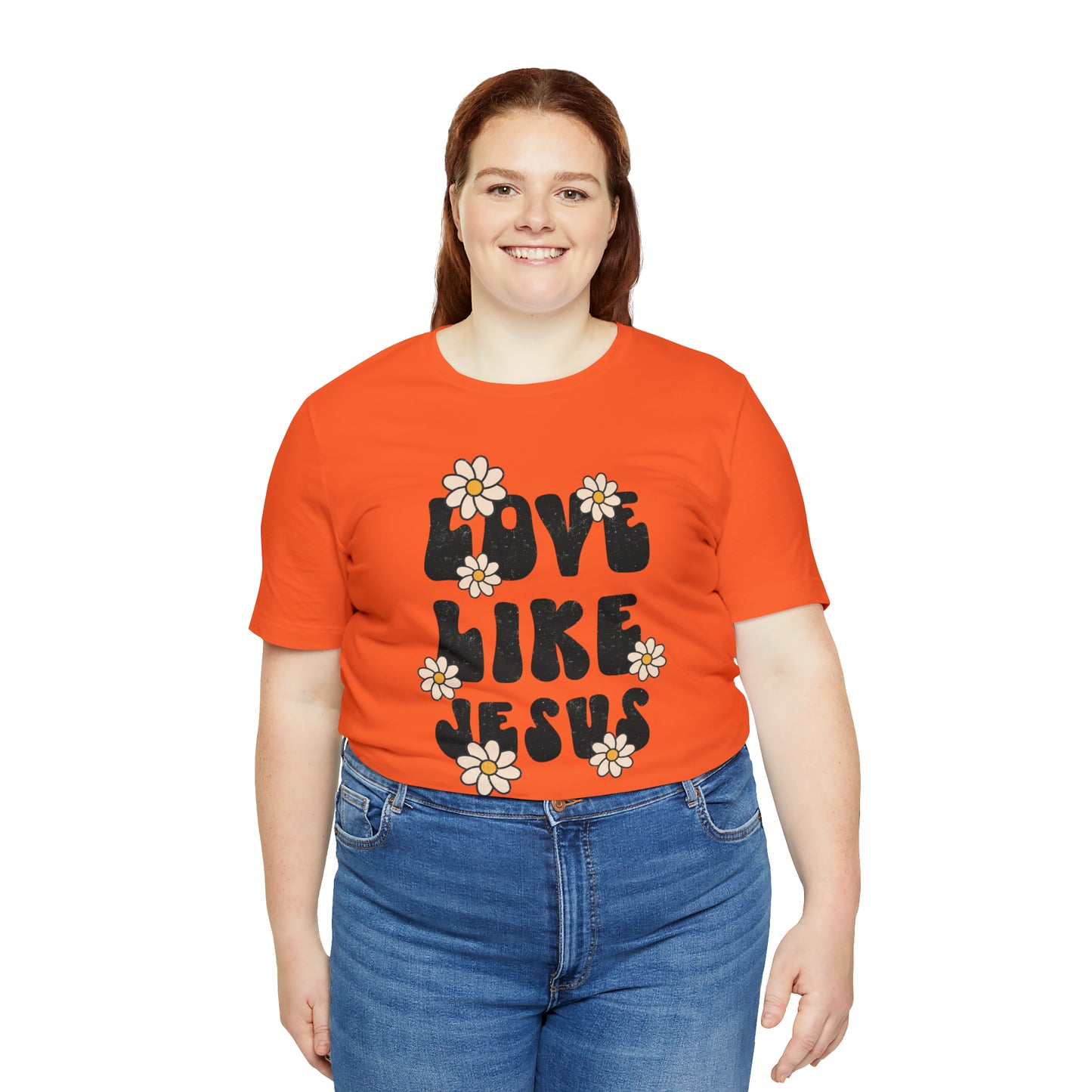 Distressed Daisy Love Like Jesus T-Shirt