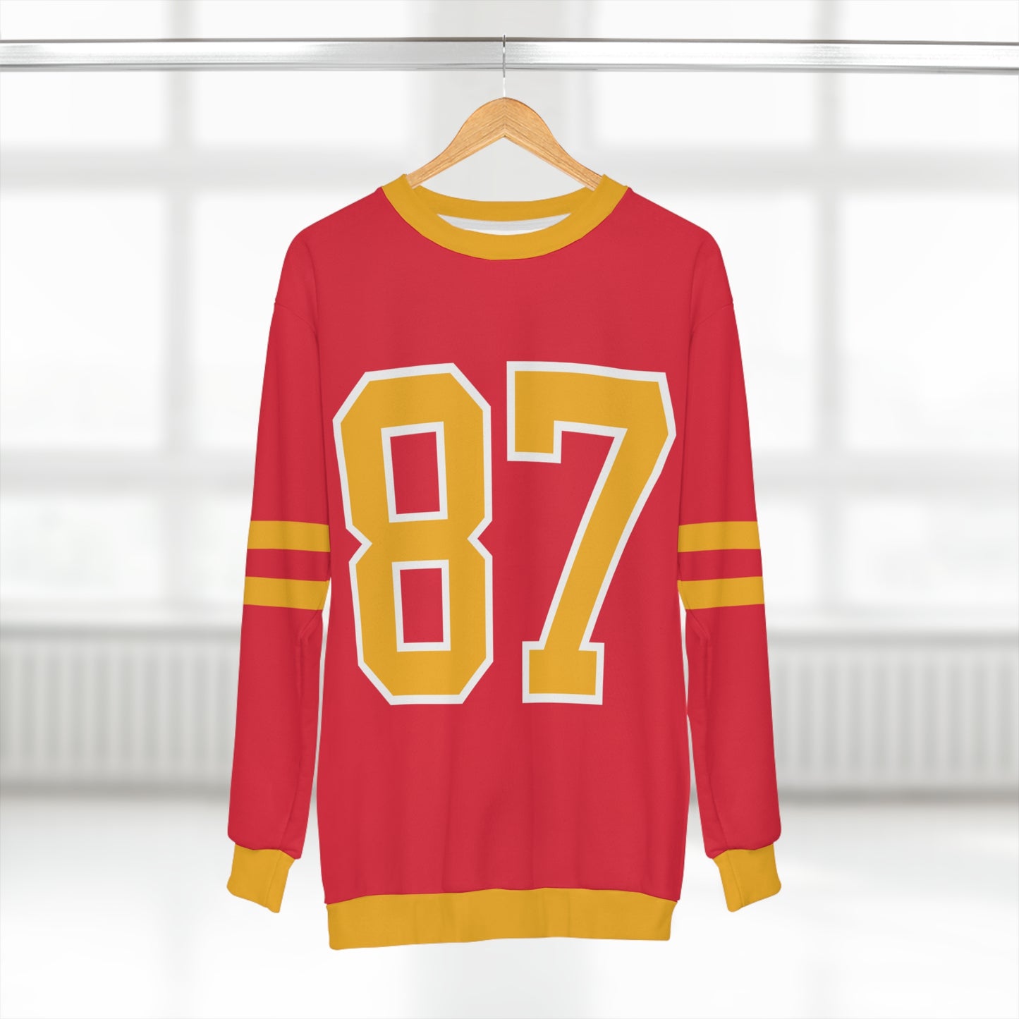 Swift Football Yellow Cuff/ Yellow Numbers Sweatshirt Red/Yellow