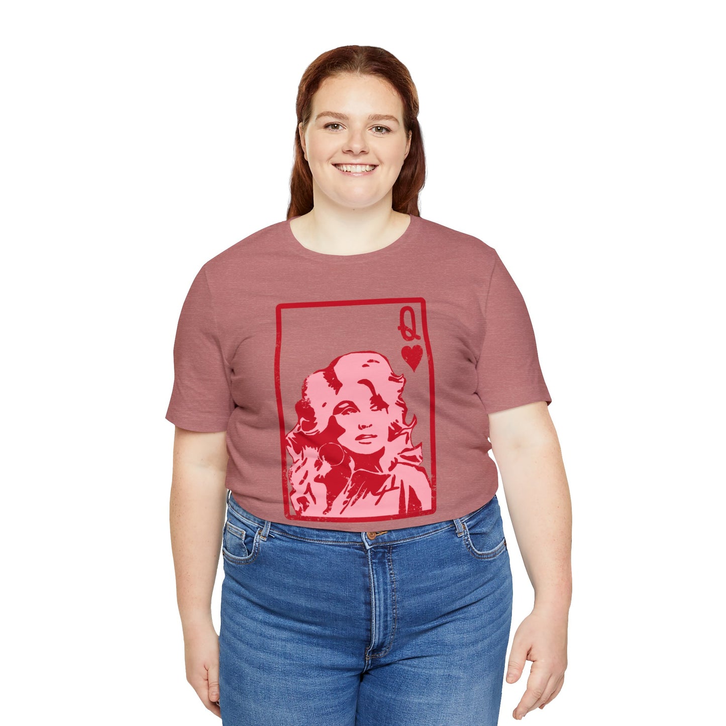 Dolly Queen of Hearts Valentine Bella Jersey Short Sleeve Tee (Unisex)