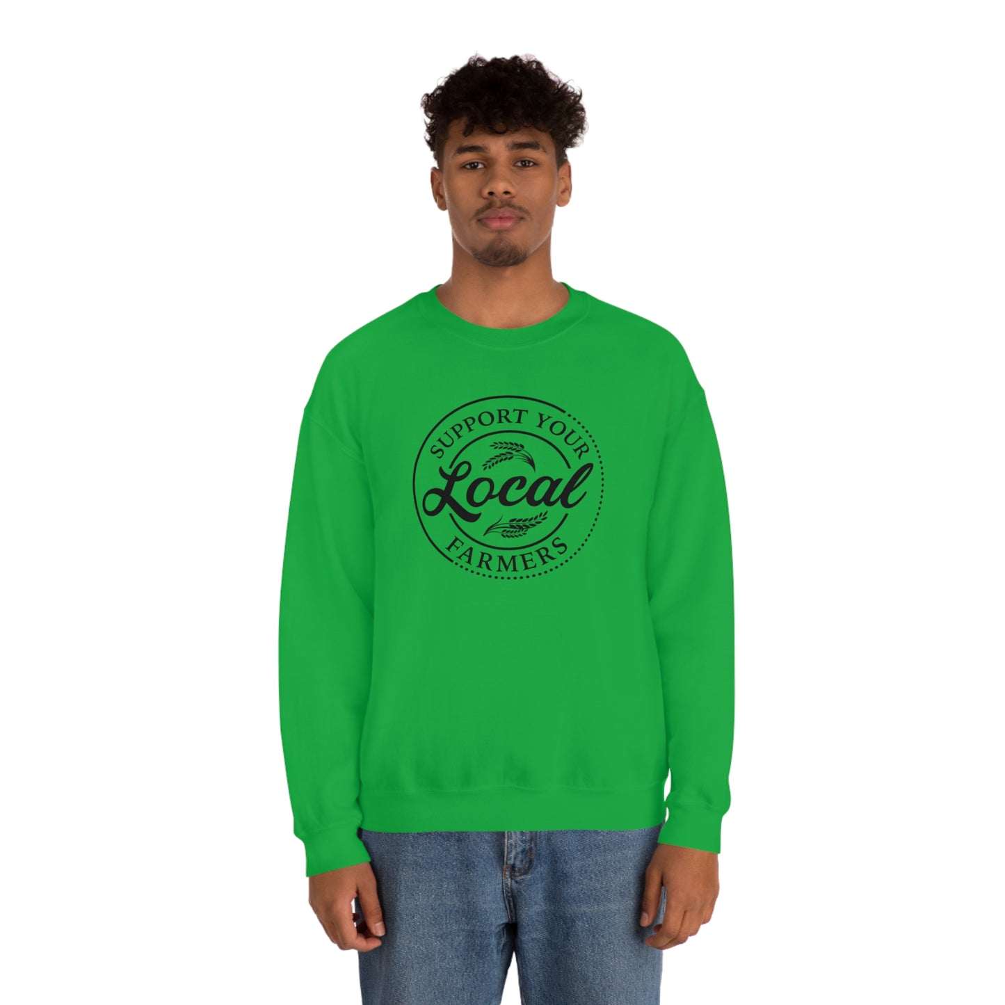 "Support Your Local Farmers" - Unisex Heavy Blend™ Crewneck Sweatshirt