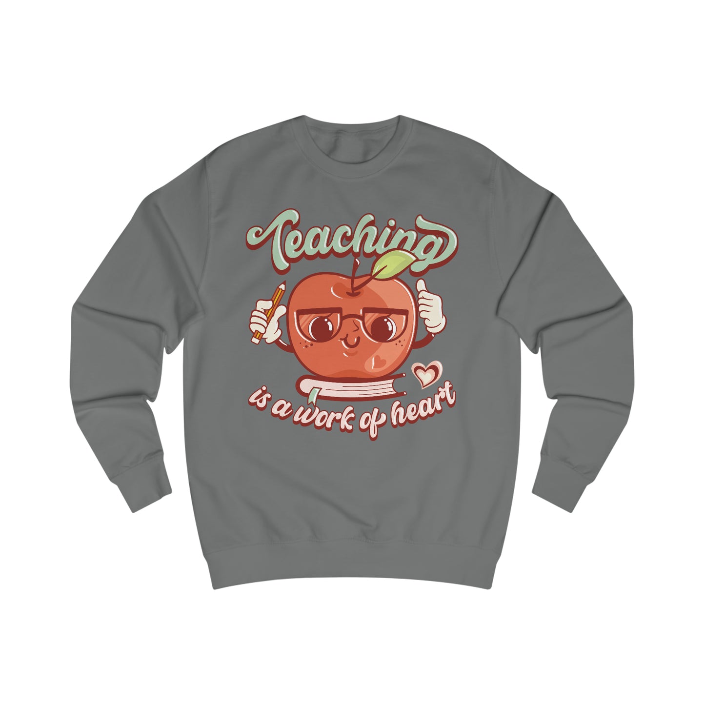 Vintage Teaching is a Work of Heart Unisex Heavy Blend™ Crewneck Sweatshirts