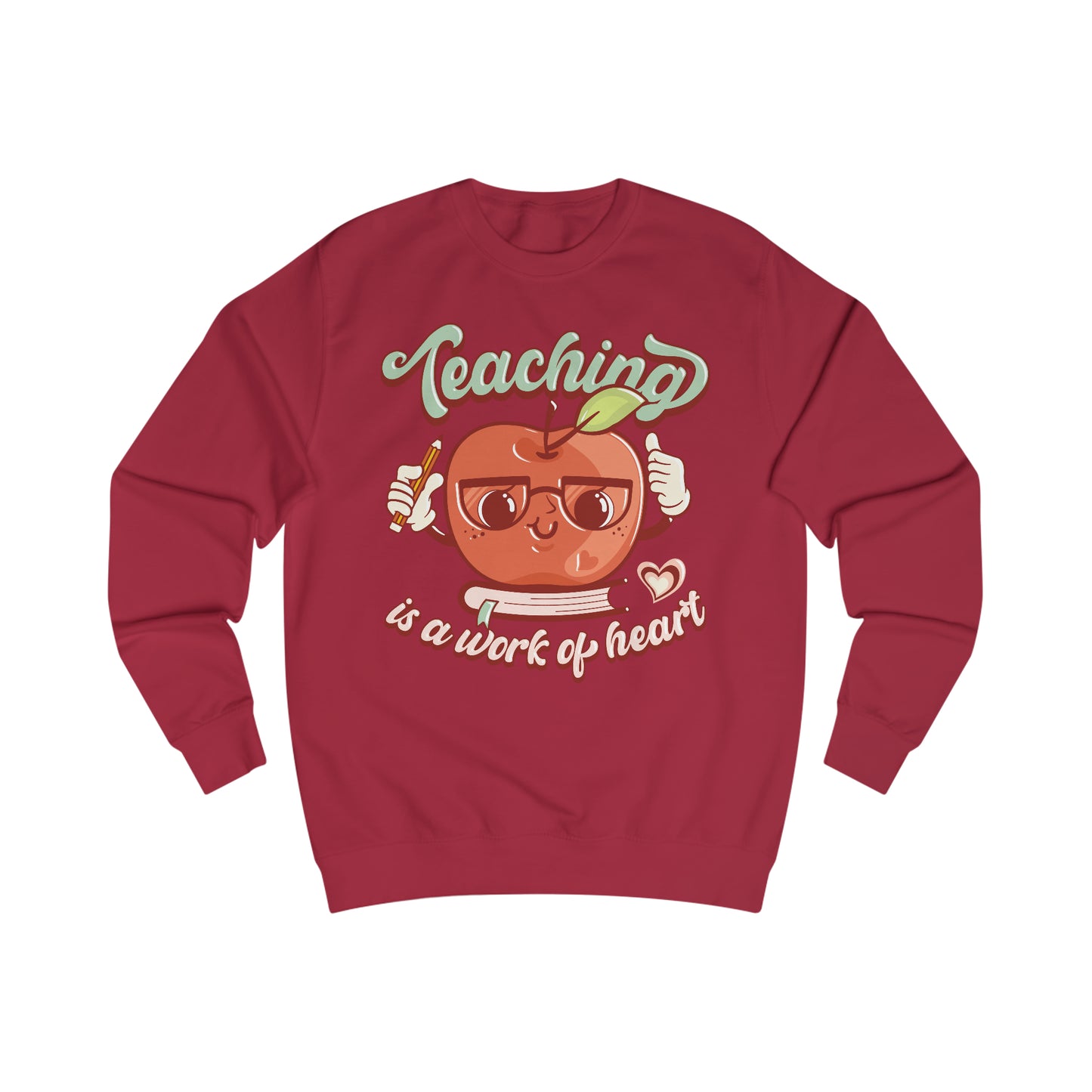 Vintage Teaching is a Work of Heart Unisex Heavy Blend™ Crewneck Sweatshirts