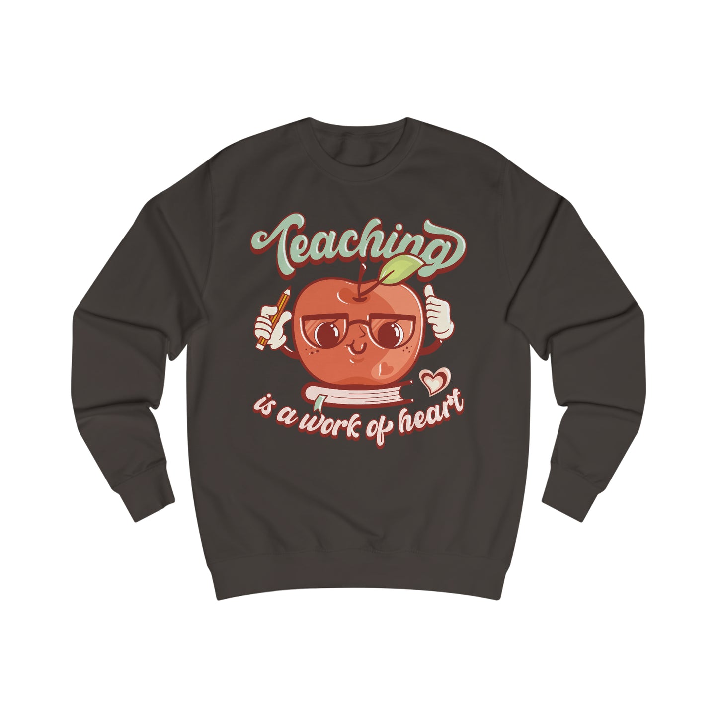 Vintage Teaching is a Work of Heart Unisex Heavy Blend™ Crewneck Sweatshirts