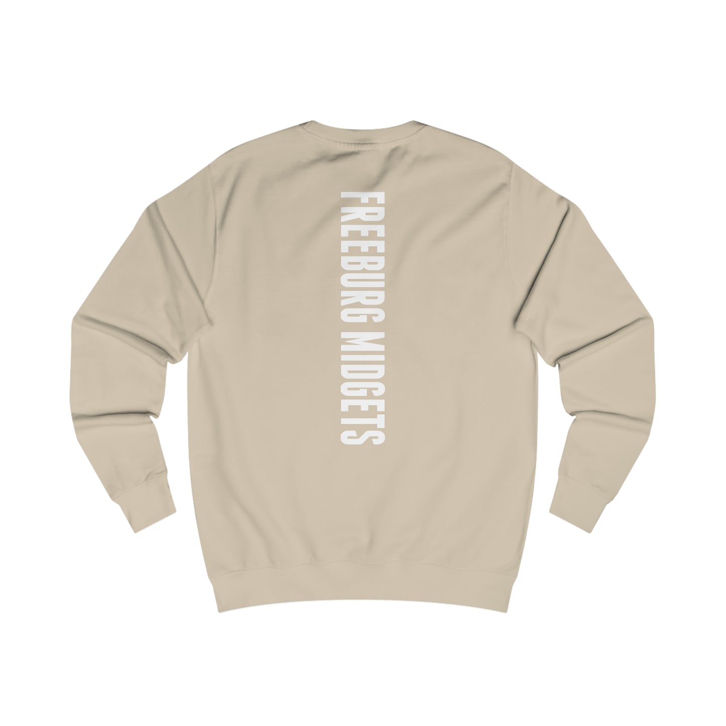 Front and Back Design - Varsity F Vertical Freeburg Midgets Logo Unisex Heavy Blend™ Crewneck Sweatshirt