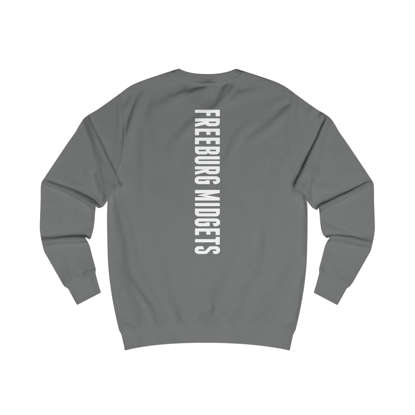 Front and Back Design - Varsity F Vertical Freeburg Midgets Logo Unisex Heavy Blend™ Crewneck Sweatshirt