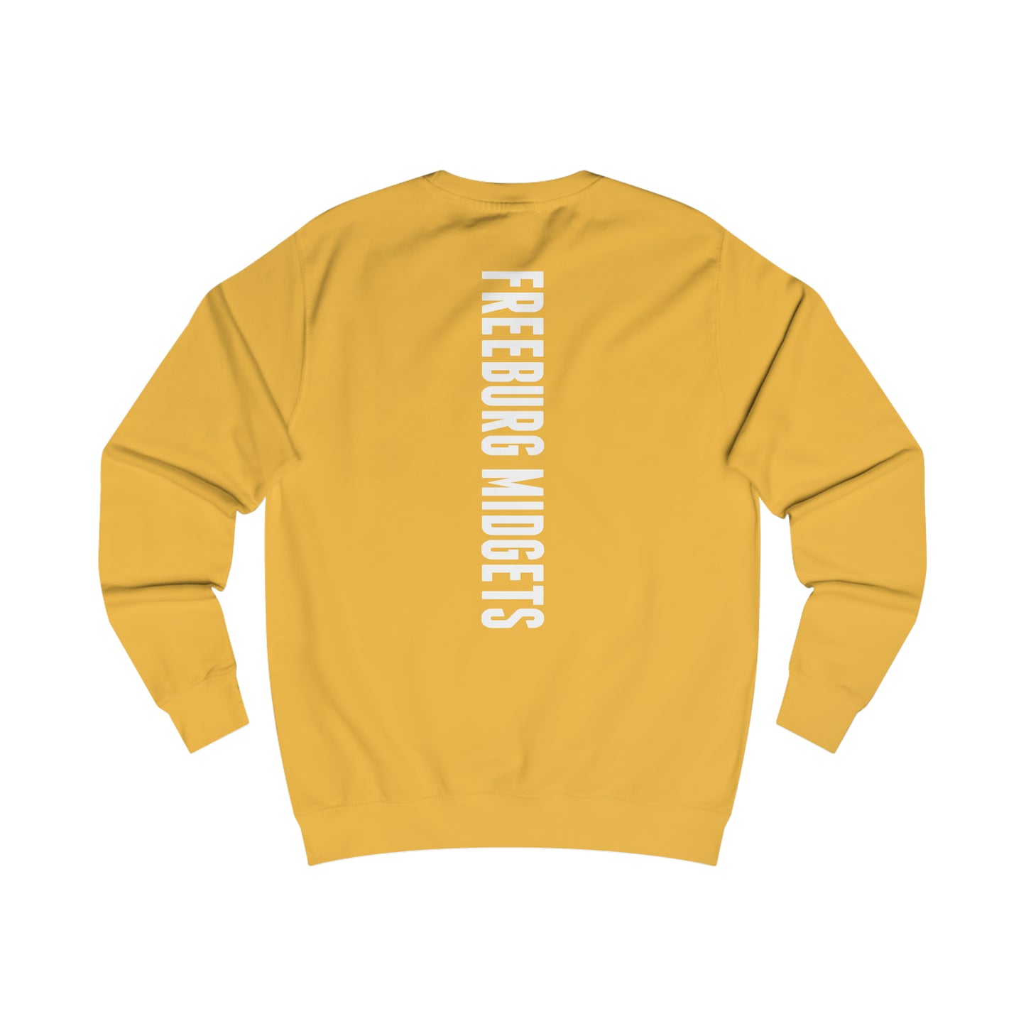 Front and Back Design - Varsity F Vertical Freeburg Midgets Logo Unisex Heavy Blend™ Crewneck Sweatshirt