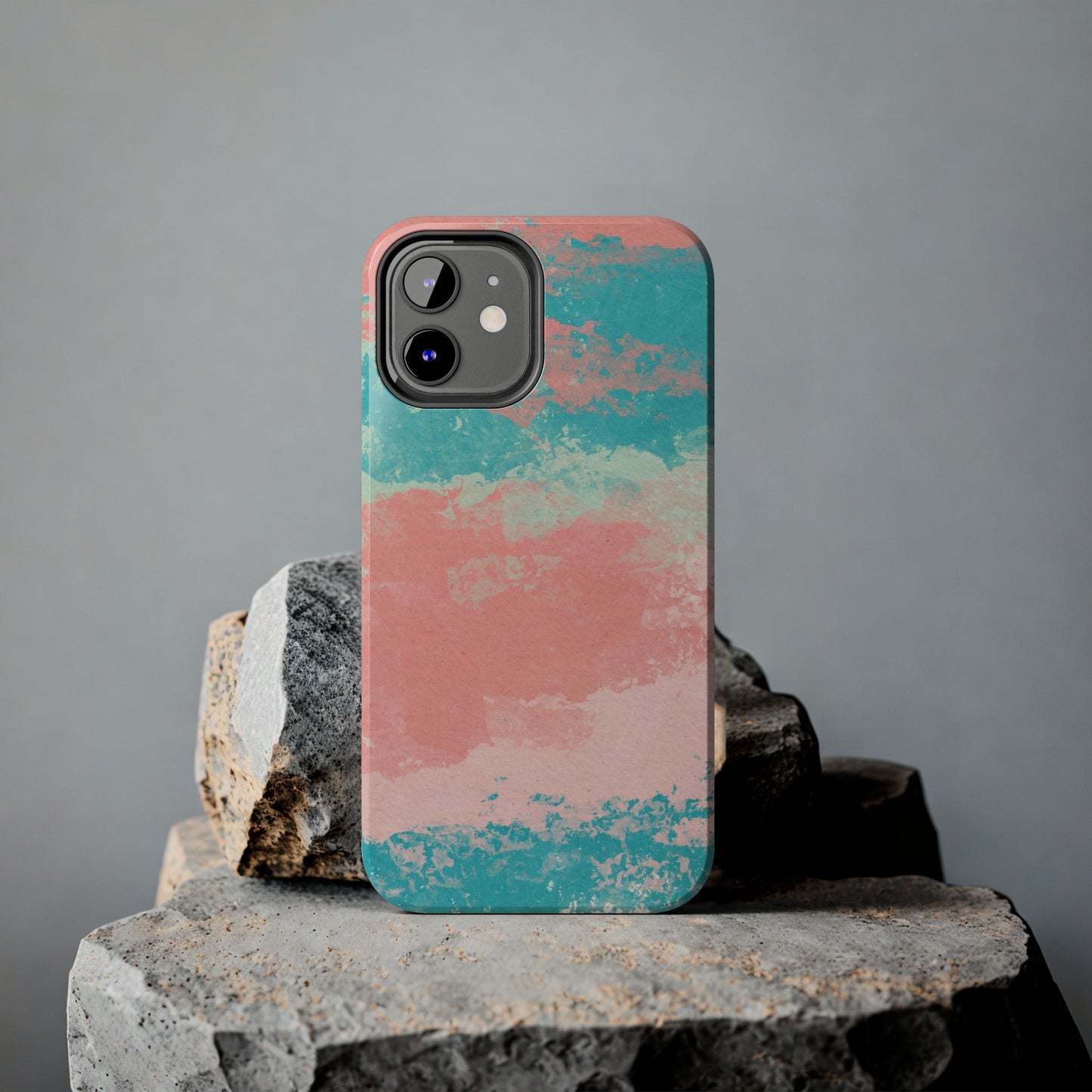 Pink and Turquoise Water Color Tough Phone Cases