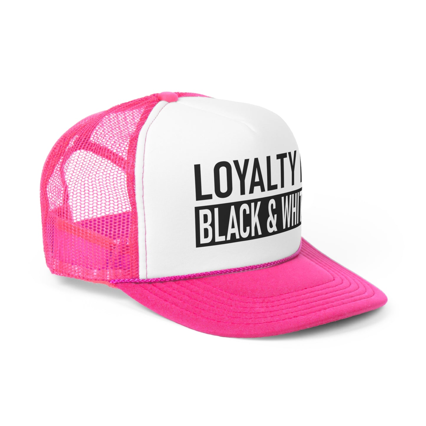 Loyalty is Black and White Tall Trucker Caps