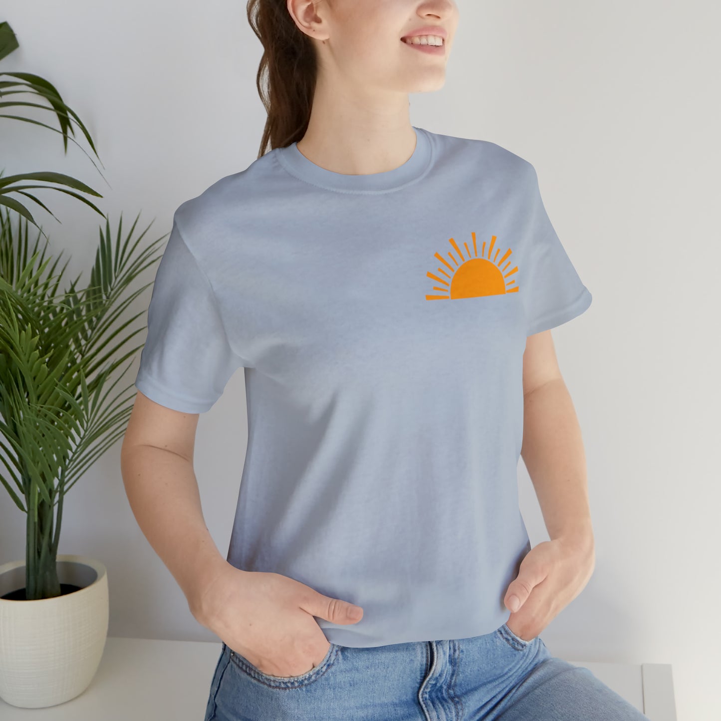 "Sunshine on My Mind"  (Front and Back Design)  Unisex Jersey Short Sleeve Tee