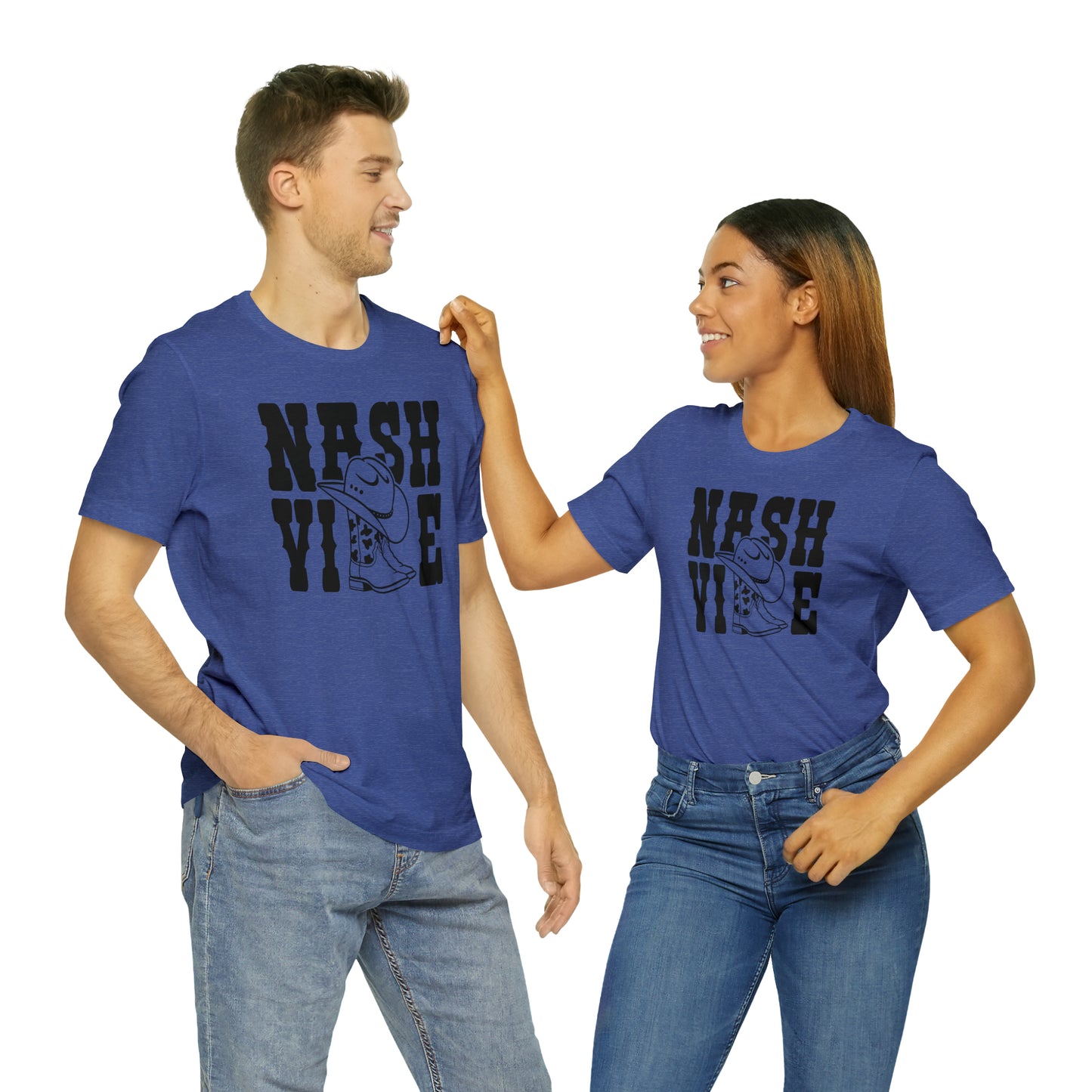 Nashville Country Shirts with Cowboy Boots as LL Unisex Jersey Short Sleeve Tee