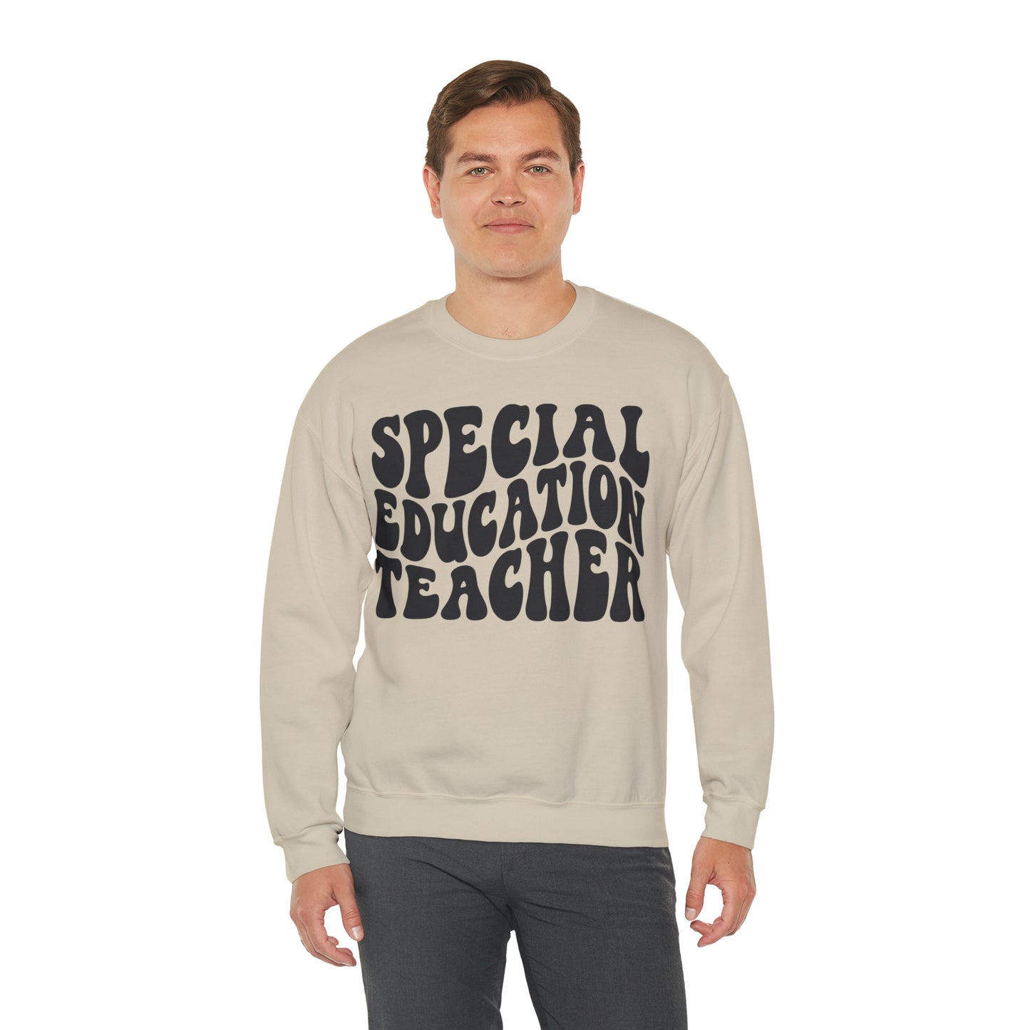 Special Education Teacher Black Logo Unisex Heavy Blend™ Crewneck Sweatshirt