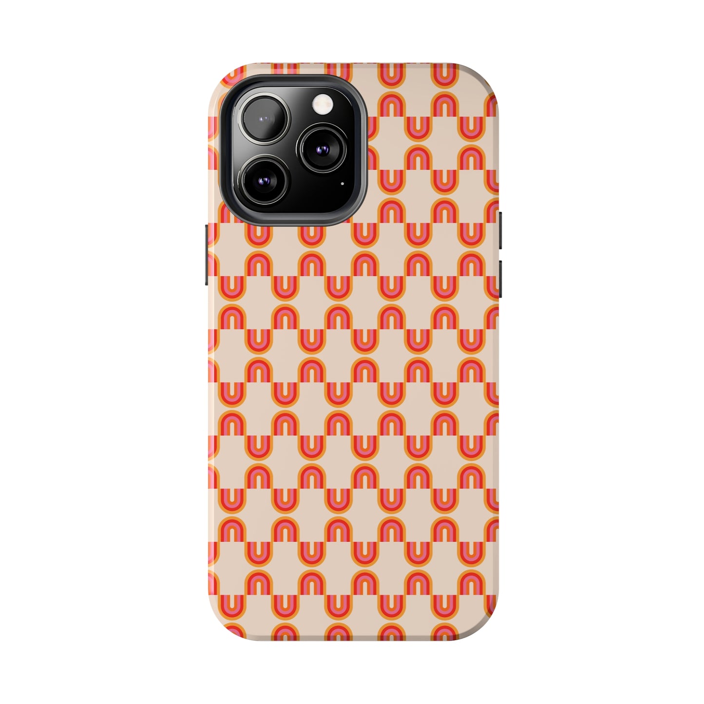 Retro Red Rainbow Pattern Tough Phone Cases