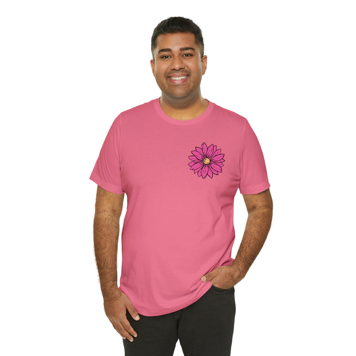 TWO SIDED Positive Energy T-Shirt (Flower on Front - Positive Energy on Back) Christian T-Shirt