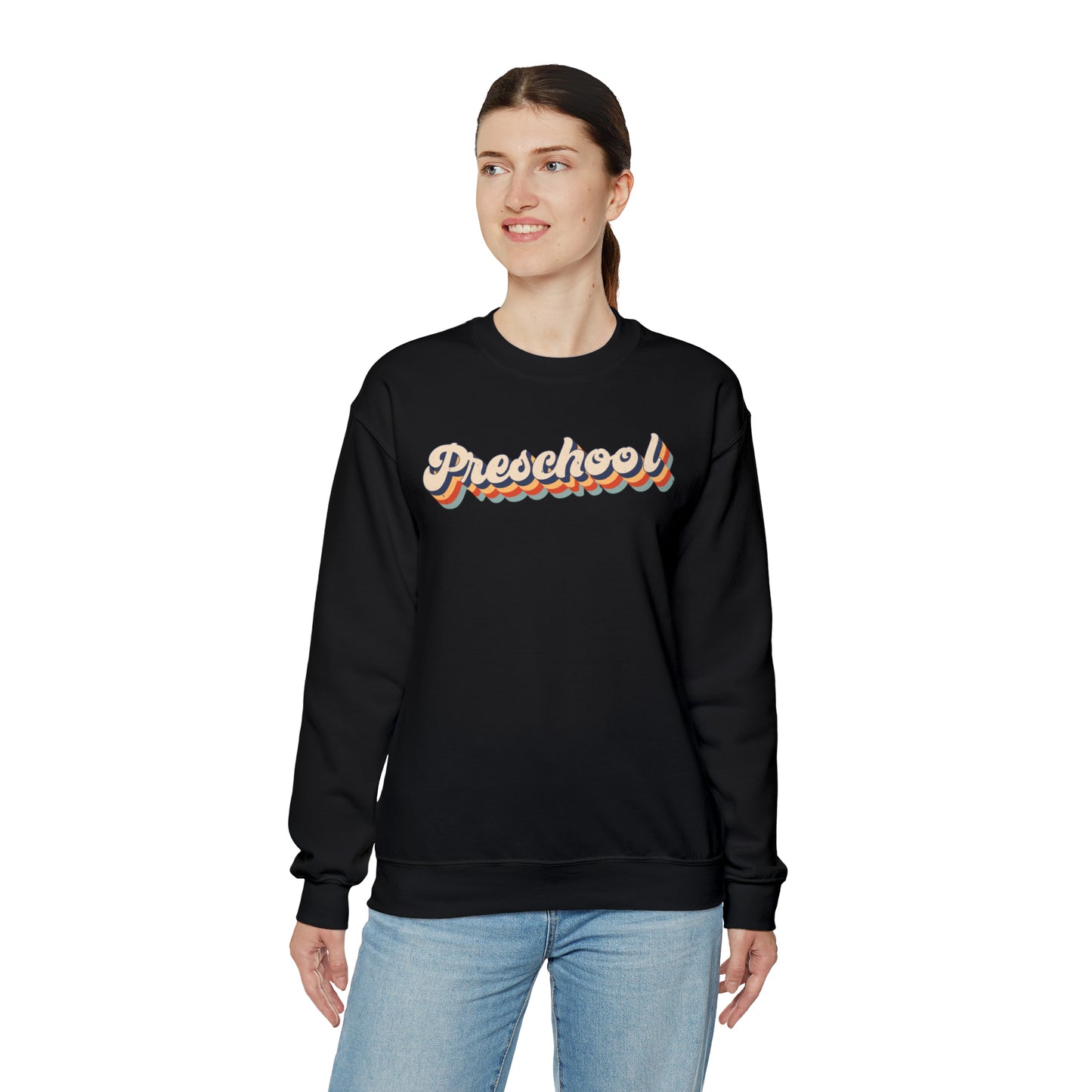 Retro Preschool Unisex Heavy Blend™ Crewneck Sweatshirt