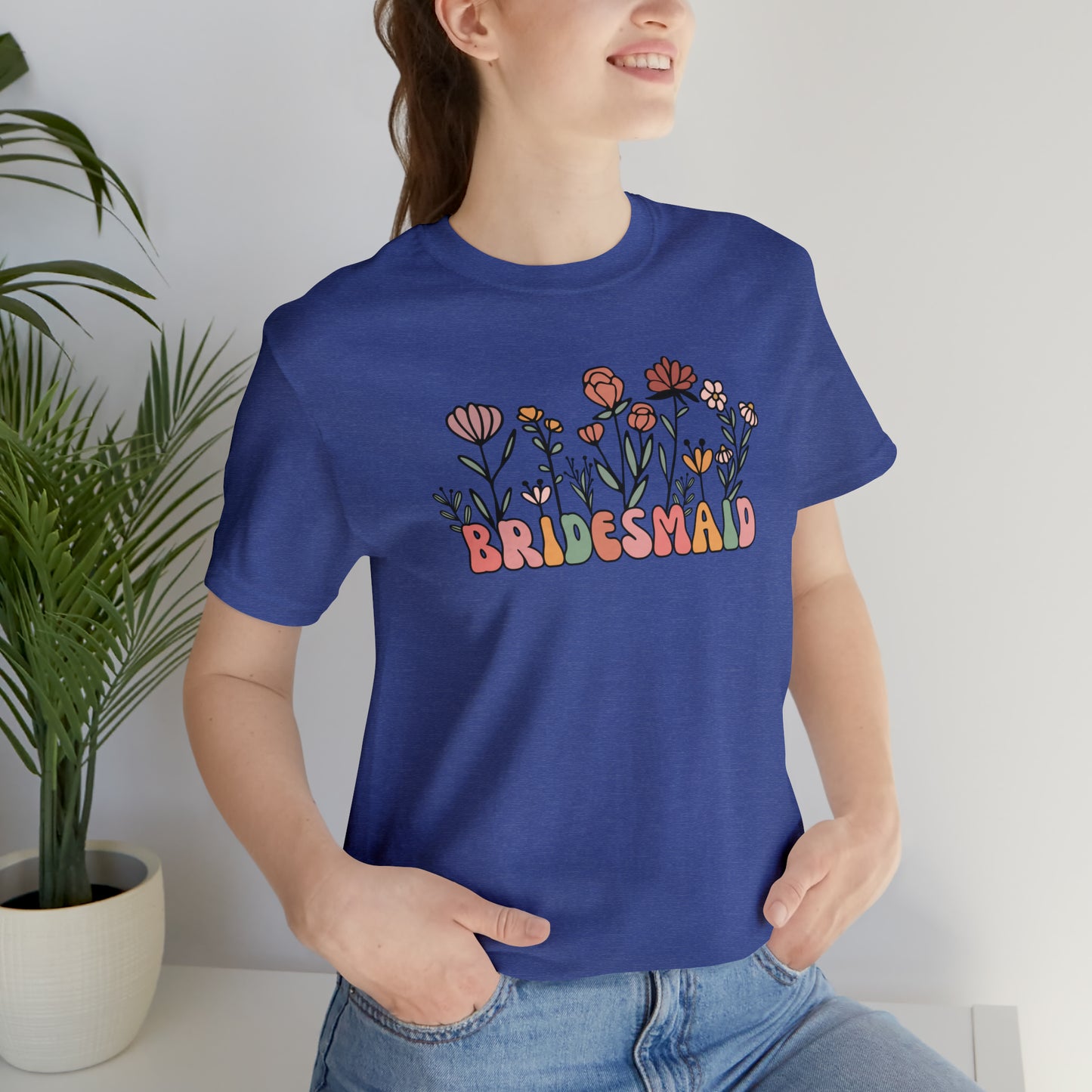 Boho Floral Bridesmaid T-Shirt