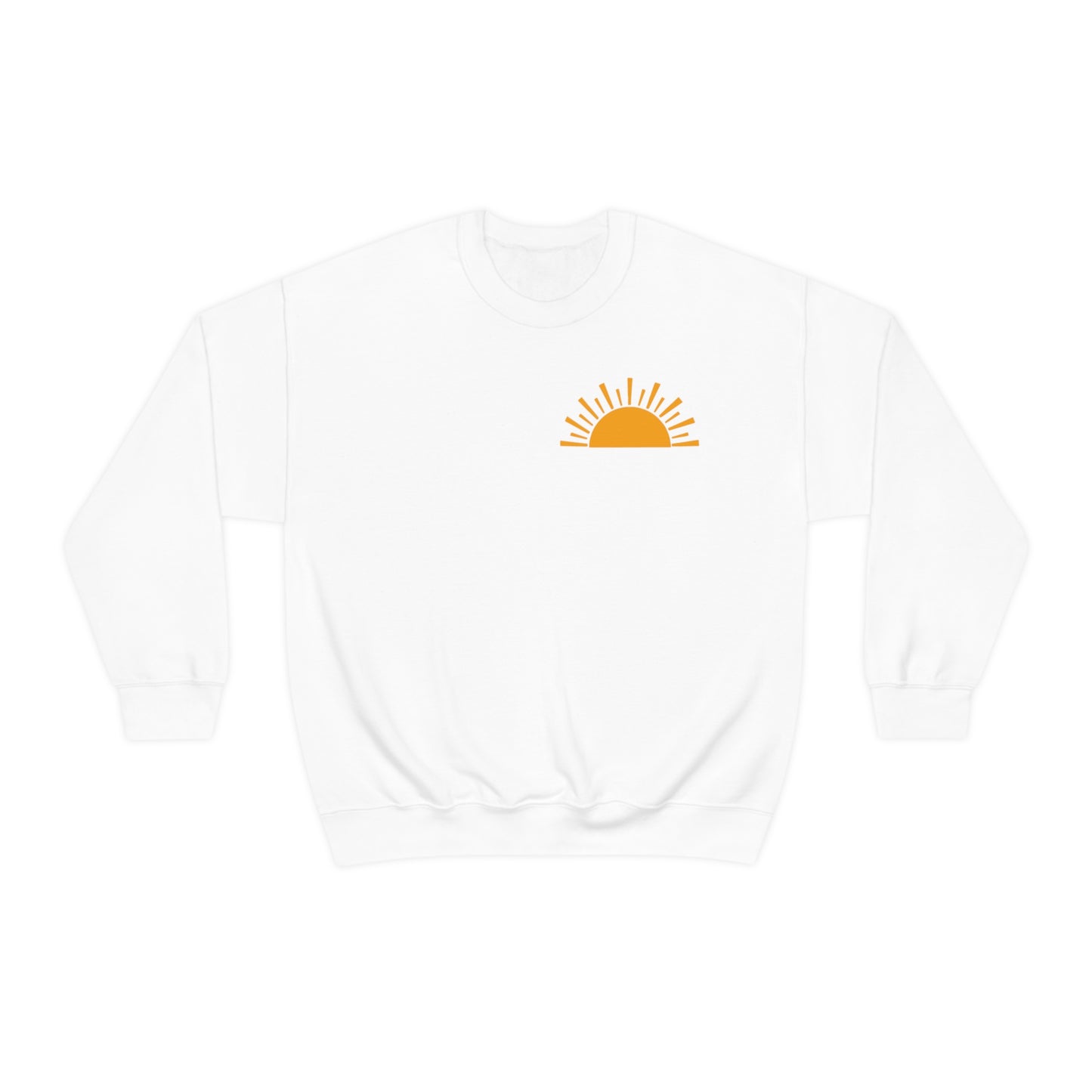 "Sunshine on My Mind" (Front & Back Design) - Unisex Heavy Blend™ Crewneck Sweatshirt