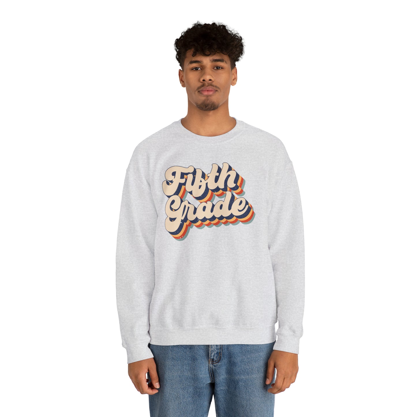 Retro Fifth Grade Unisex Heavy Blend™ Crewneck Sweatshirt