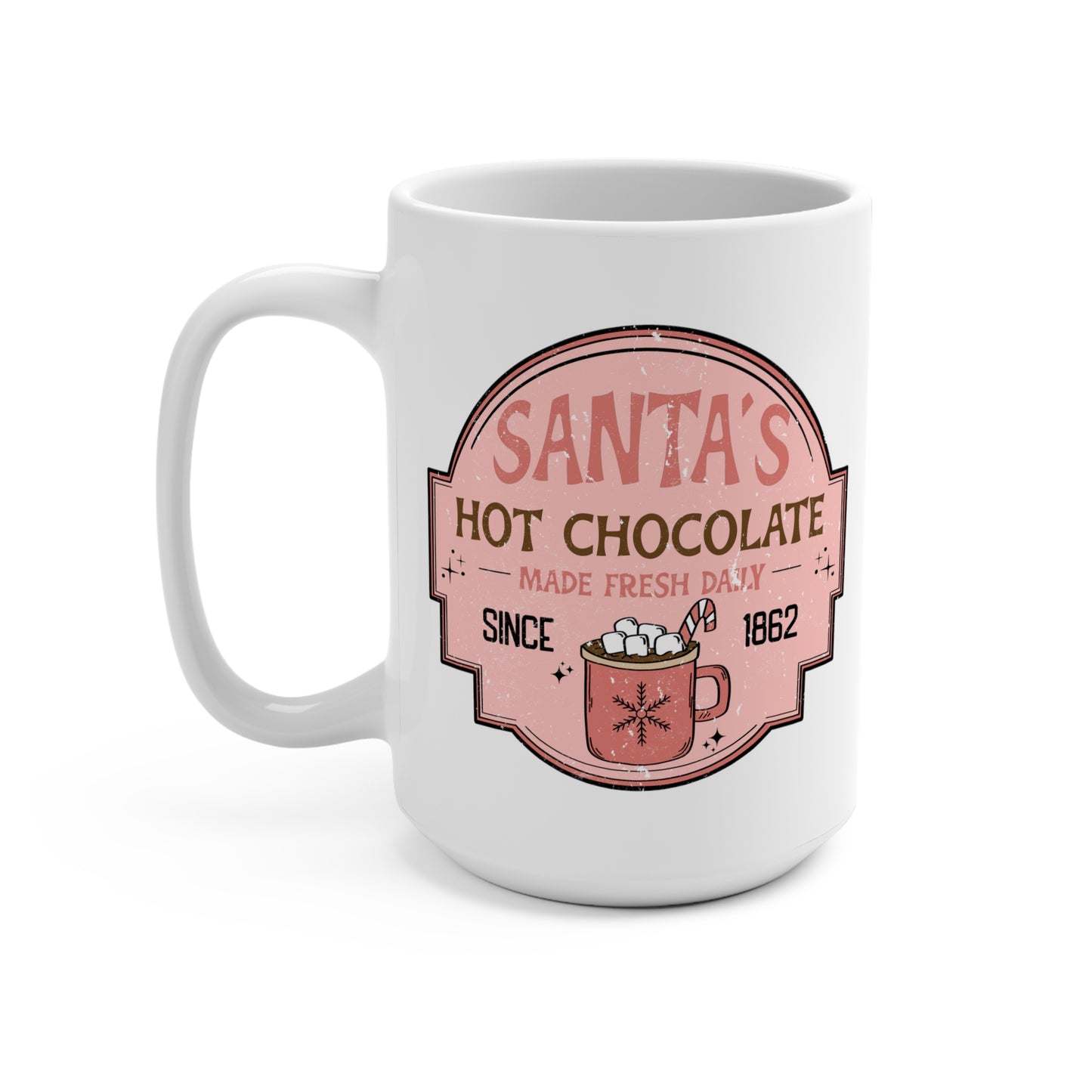 Santa's Hot Chocolate Christmas/ Holiday Mug 15oz