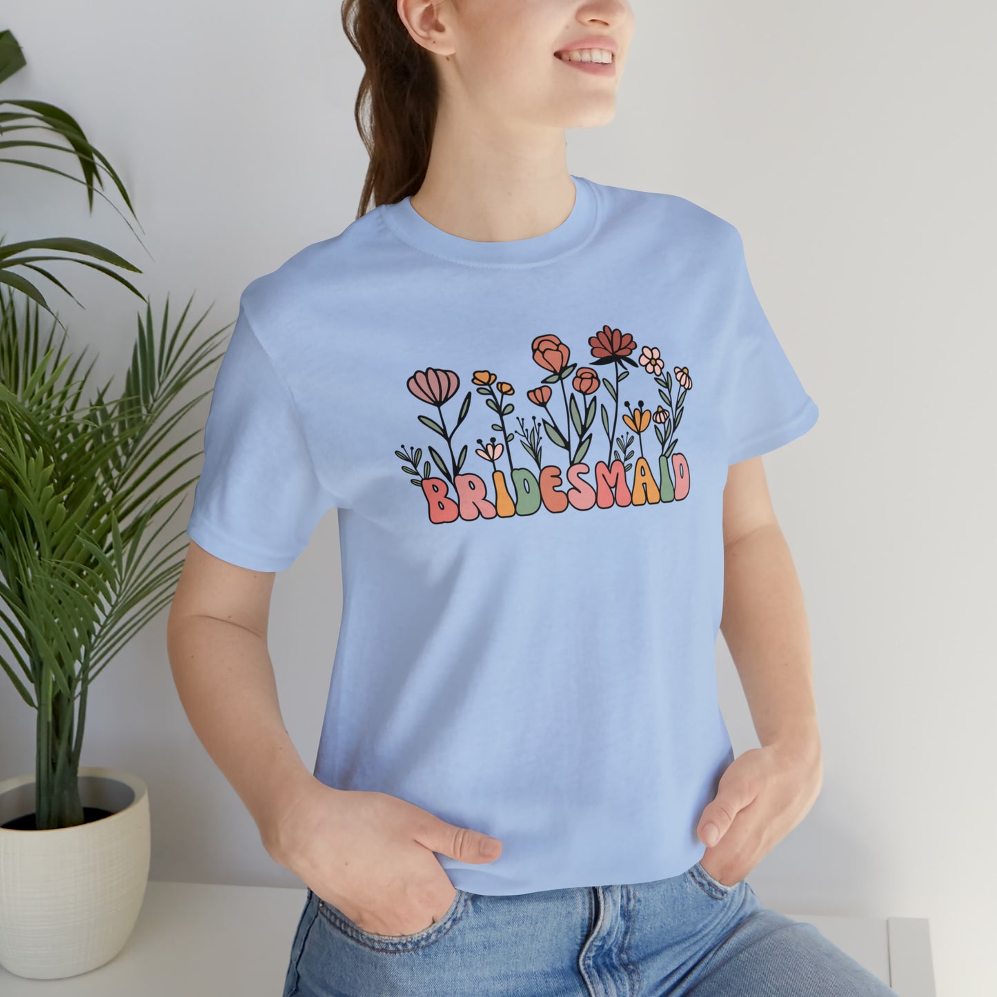 Boho Floral Bridesmaid T-Shirt