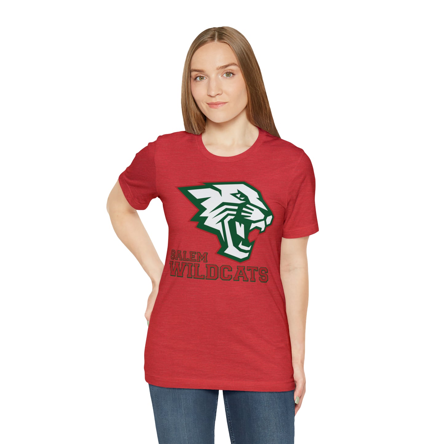 Salem Wildcats Jersey Short Sleeve Tee - Red Print