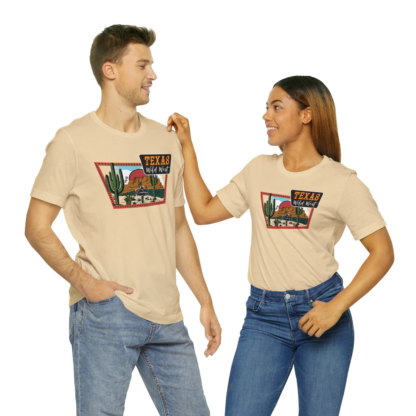 Texas Wild West Unisex Jersey Short Sleeve Tees