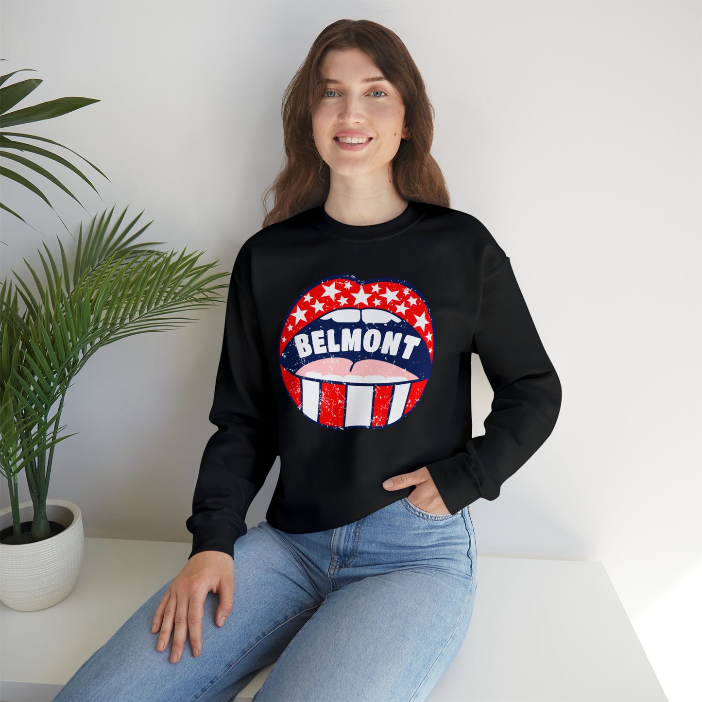 Belmont University Lips Crewneck Sweatshirt